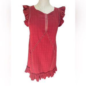 MAX STUDIO EDIT EDITION MEDIUM DARK RED BURGUNDY SUMMER DRESS